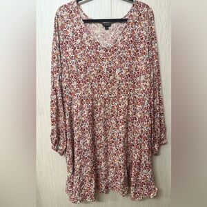Torrid Textured Stretch Rayon Wild Flowers Mini Skater Dress 2X